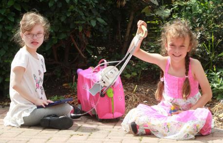 Trixie Trunki helps Jessica with her charity walk
