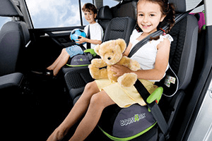 Travel car booster seat meets hand luggage-size backpack!