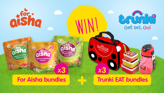 Win Three Trunki EAT & For Aisha Bundles!