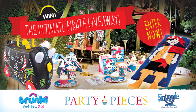 WIN The Ultimate Pirate Bundle With Party Pieces, SnuggleSac & Trunki!