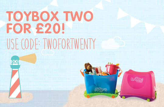 SUMMER SALE  - 2 Trunki ToyBoxes for £20!