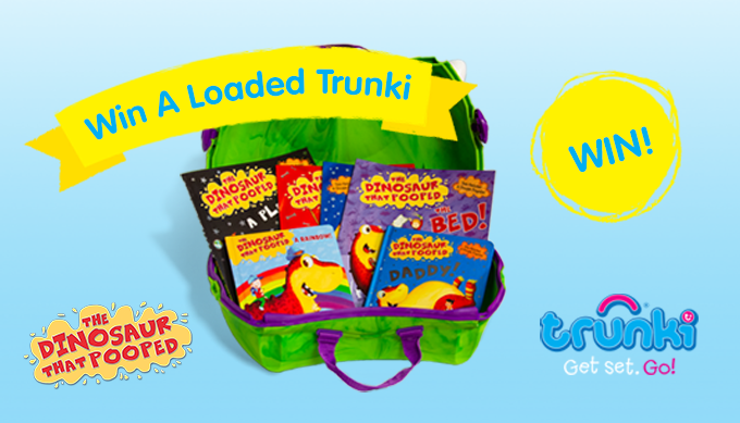 WIN A Trunki Filled With 'The Dinosaur That Pooped' Books